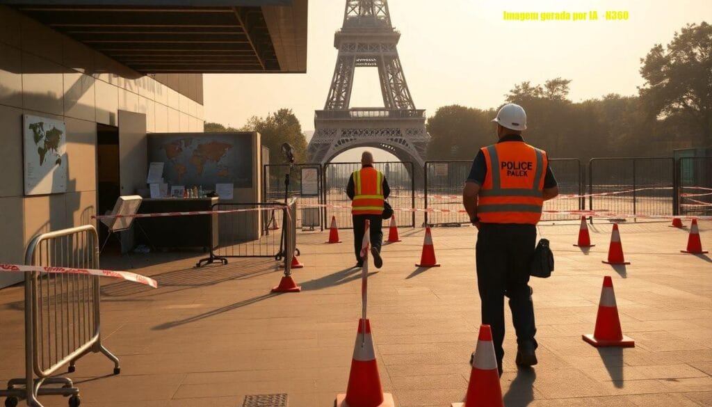 Torre Eiffel fechada por onda de calor em Paris