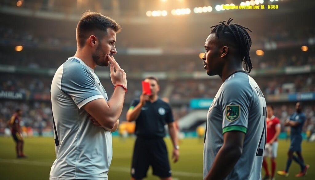 Bellingham cobre a boca em discussão; não é expulso