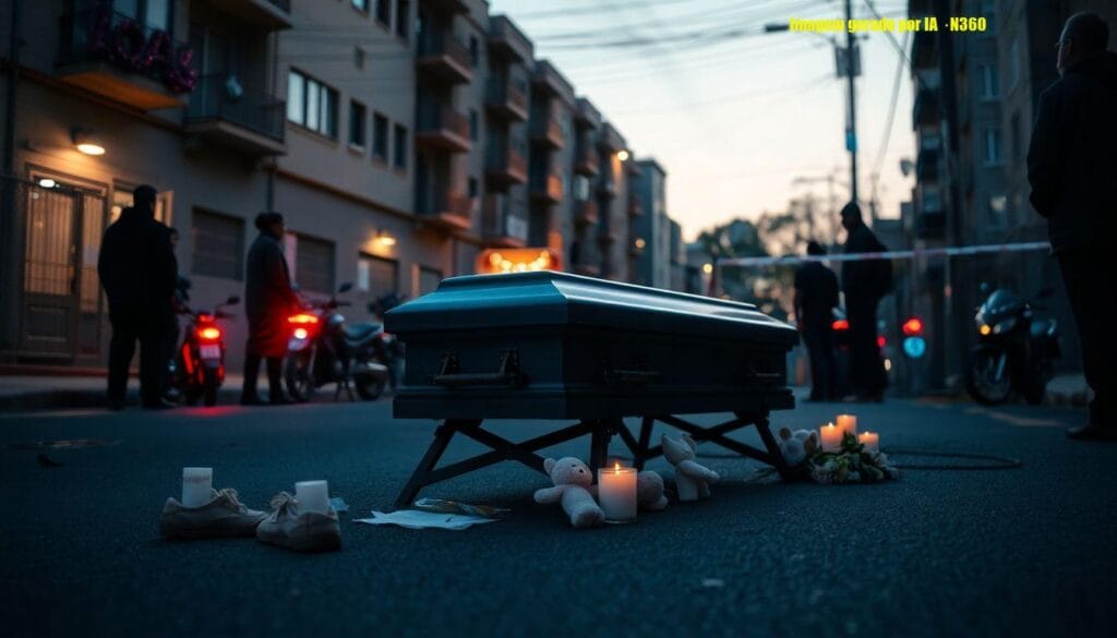Velório de menino morto por bala perdida na Pavuna