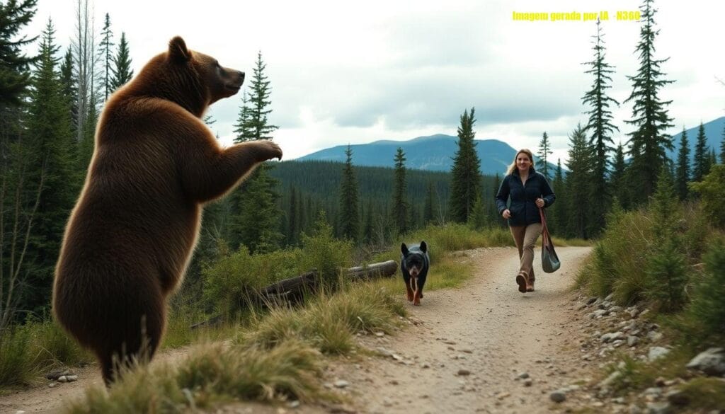 Mulher é perseguida por urso em trilha no Canadá