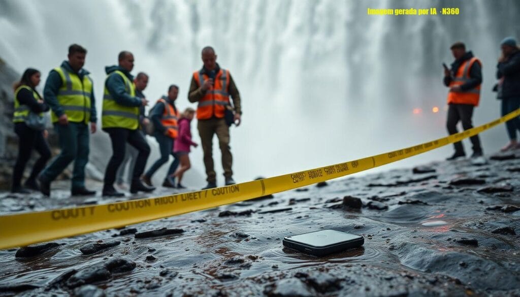 Turista pula nas Cataratas do Iguaçu para recuperar celular