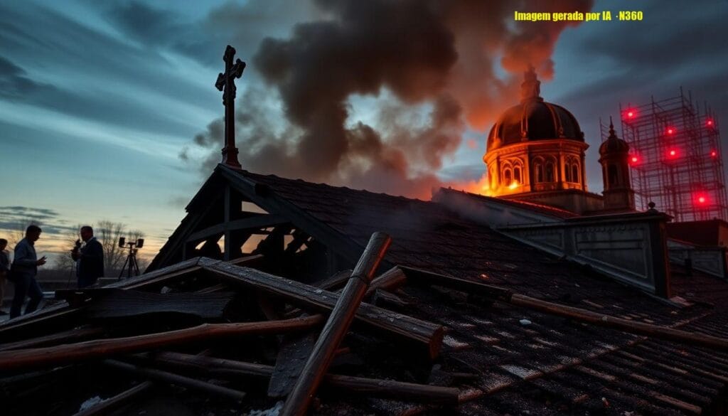 Ataque atinge mosteiro tombado pela Unesco em Kyiv