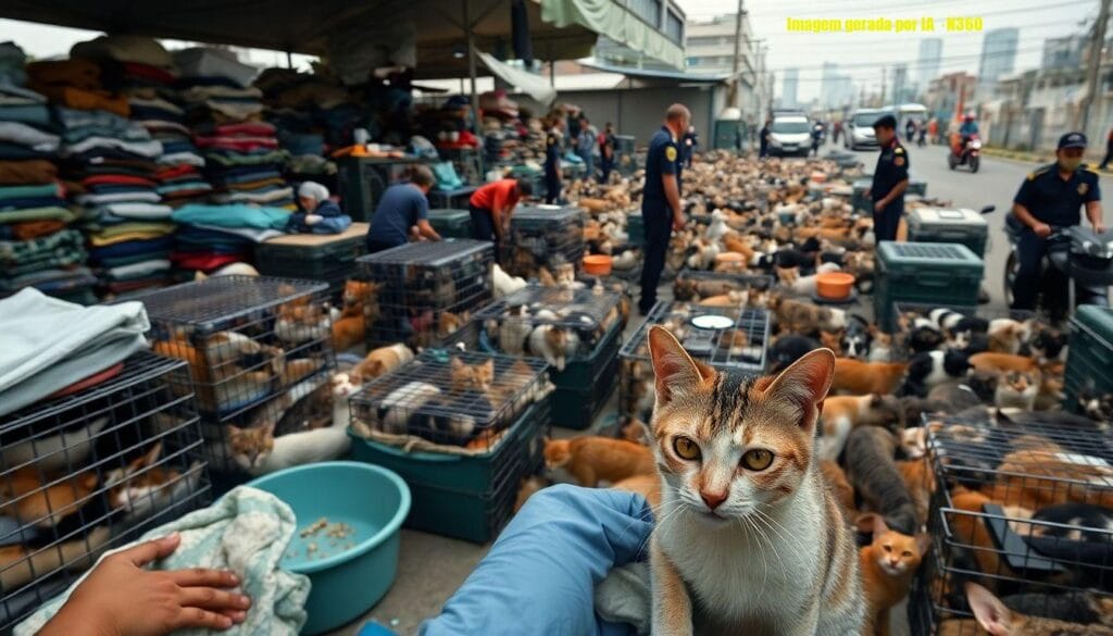 Saigon: polícia resgata mais de 400 gatos de quadrilha