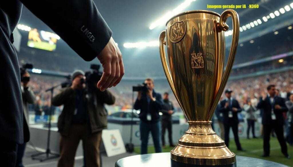 Não há confirmação de Ronaldo levando taça a Trump