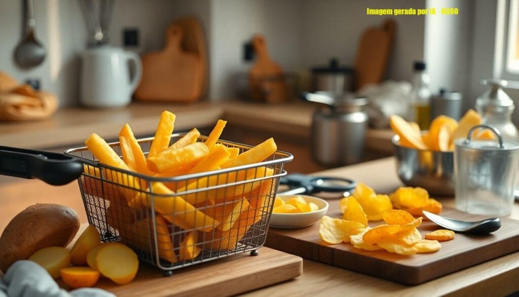 Quais alimentos na airfryer podem formar acrilamida