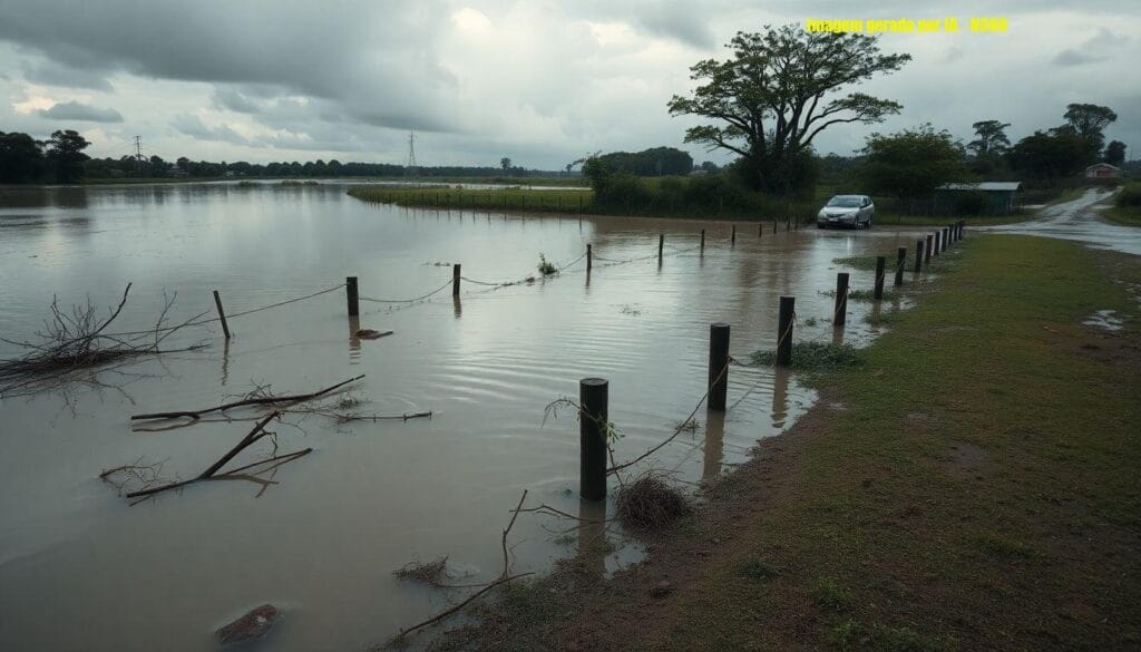 Nova rodada de chuva amplia risco de cheias no RS