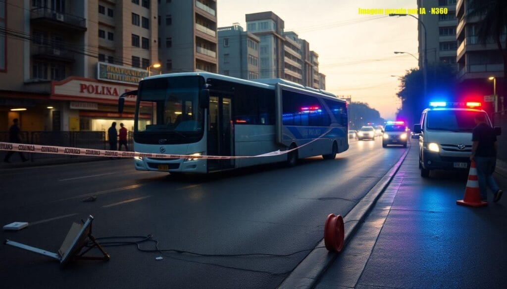Ônibus e caminhão bloqueiam rua em Niterói após ação da PM