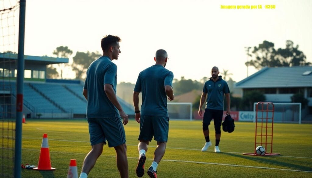 Rafael Leão treina no CT do Corinthians e fala com Diniz