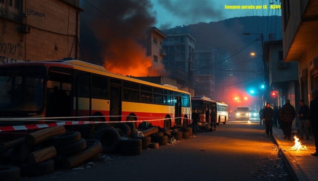 Granadas, tiroteios e ônibus sequestrados em Rio das Pedras