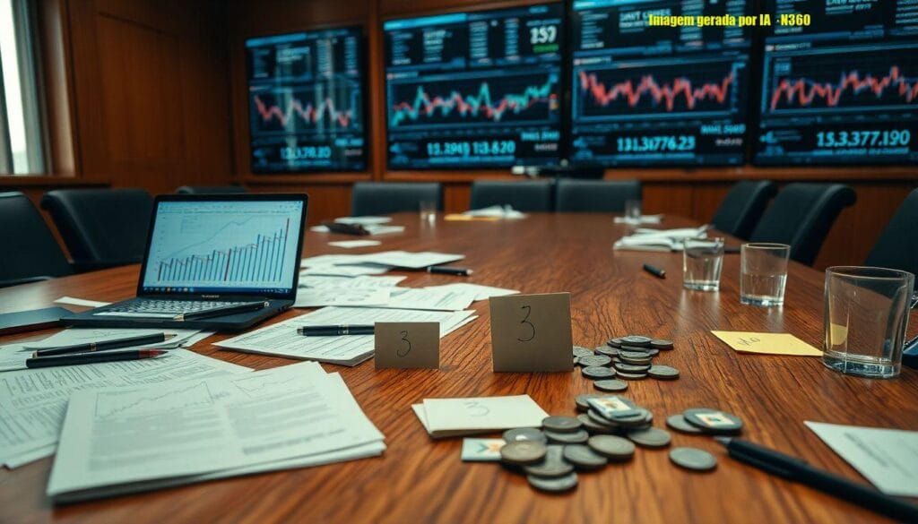 Fed mantém juros nos EUA em 3,5%–3,75%; três votaram por alta