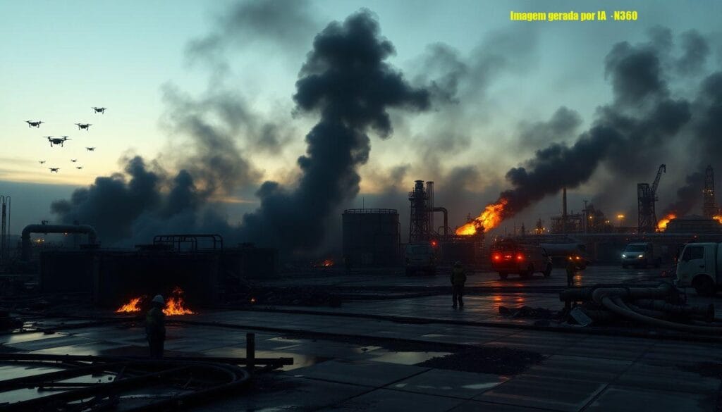 Ucrânia ataca São Petersburgo e atinge terminal petrolífero