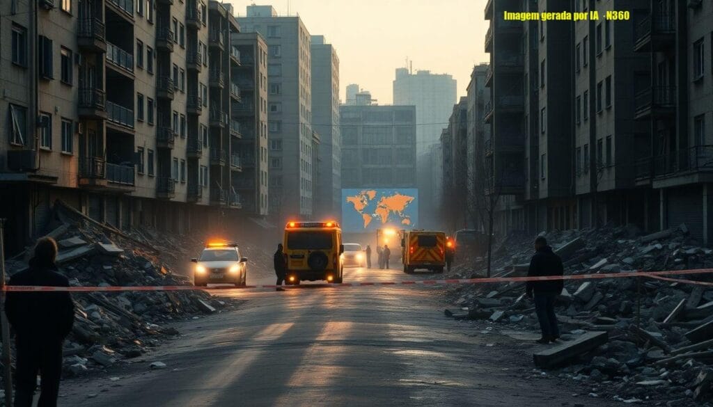 Ataque com mísseis atinge Kiev; três mortos
