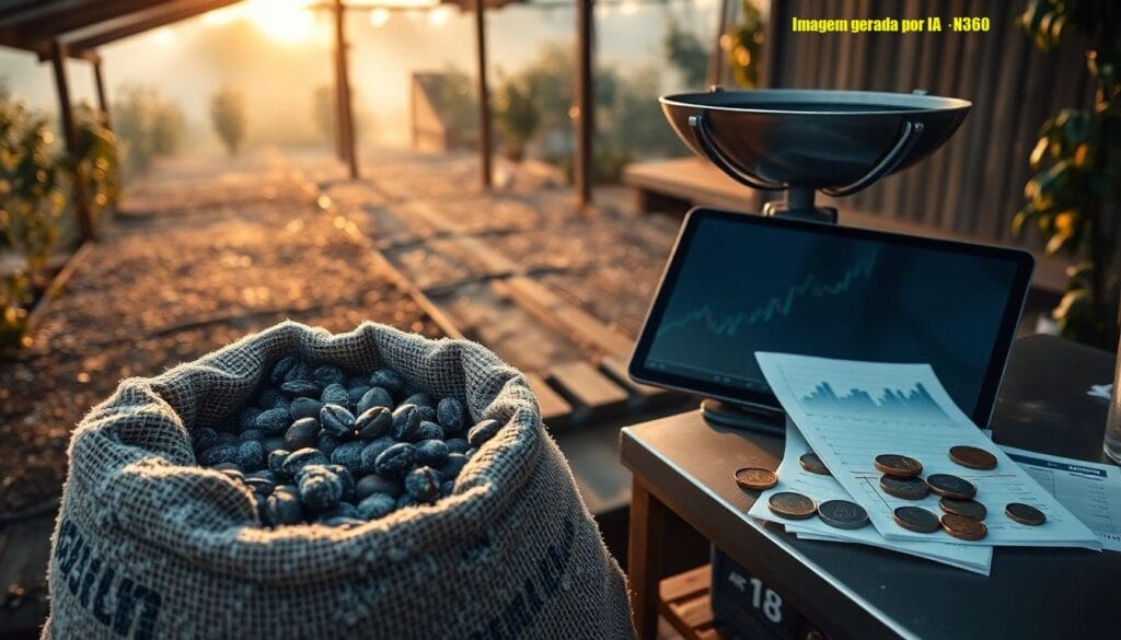 Café sobe com temores de geadas e pressiona bolsas