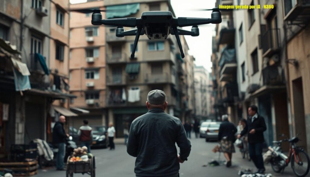 Vendedor ucraniano relata perseguição por drone russo