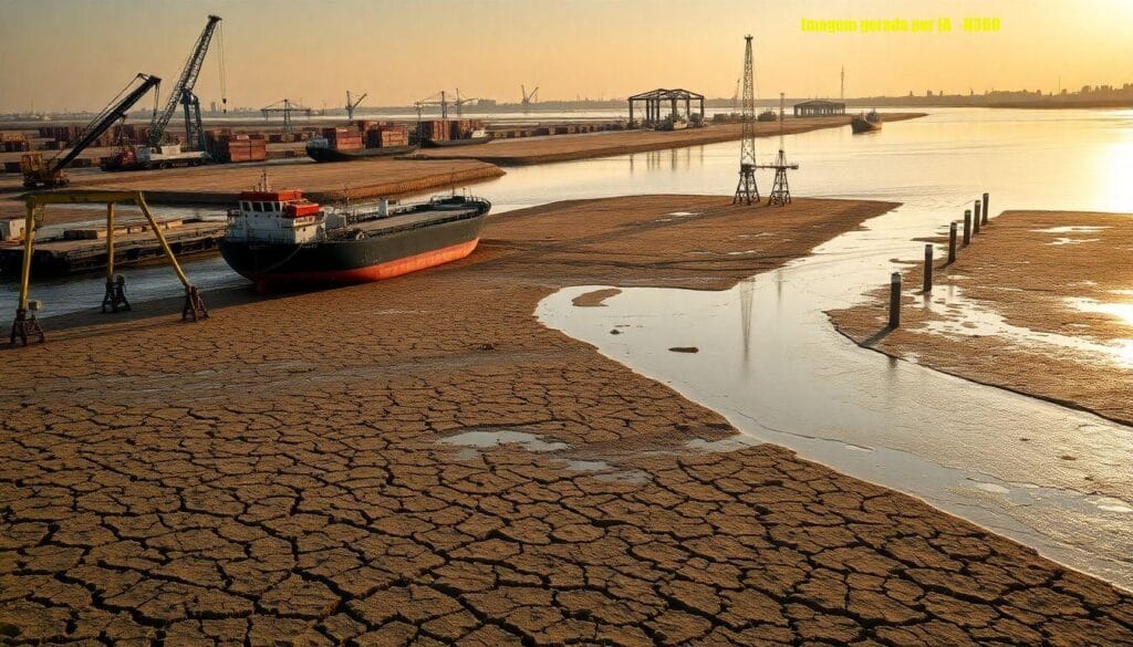 Clima extremo seca rios da Europa e afeta transporte