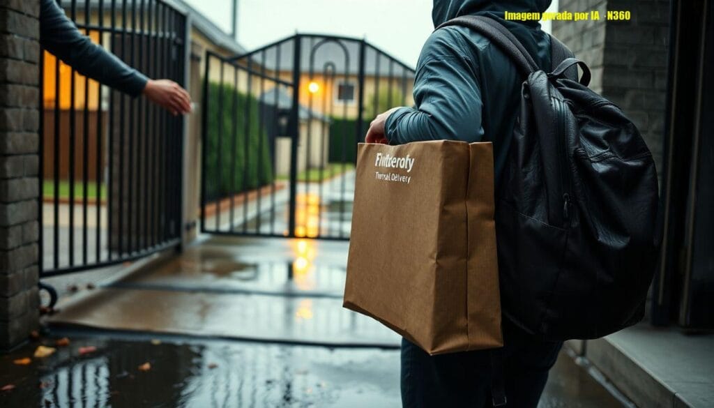 Entregadora viraliza ao fazer cliente abrir portão na chuva