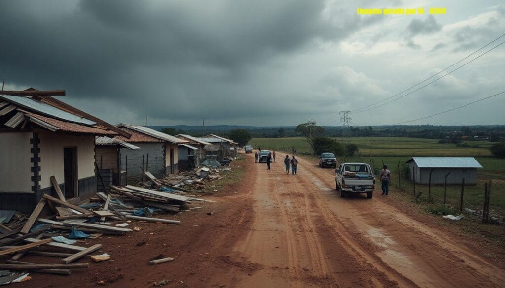 Tornado atinge zona rural de Pedro Osório (RS)