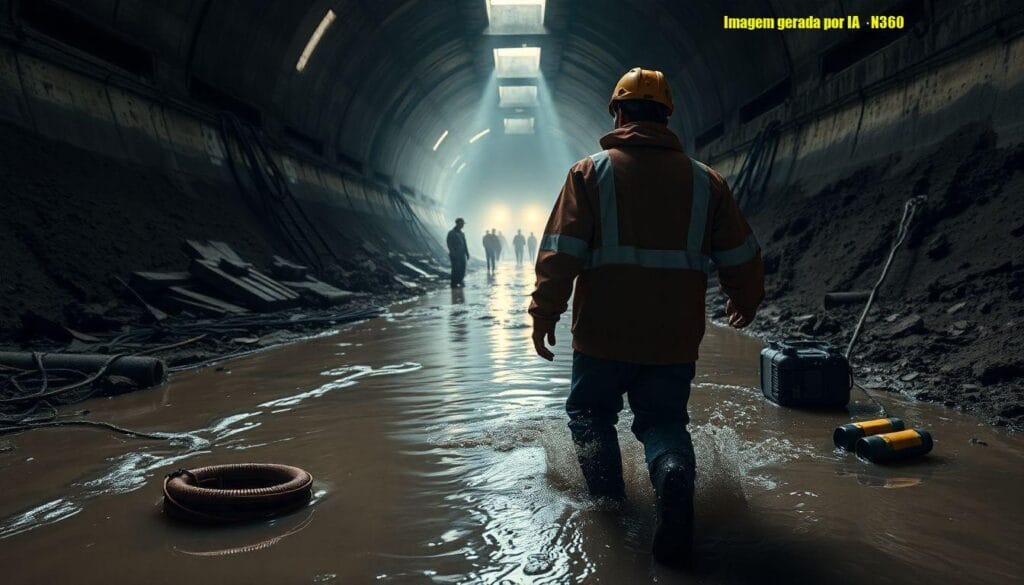 Trabalhador sobrevive após enchente invadir túnel no Nepal