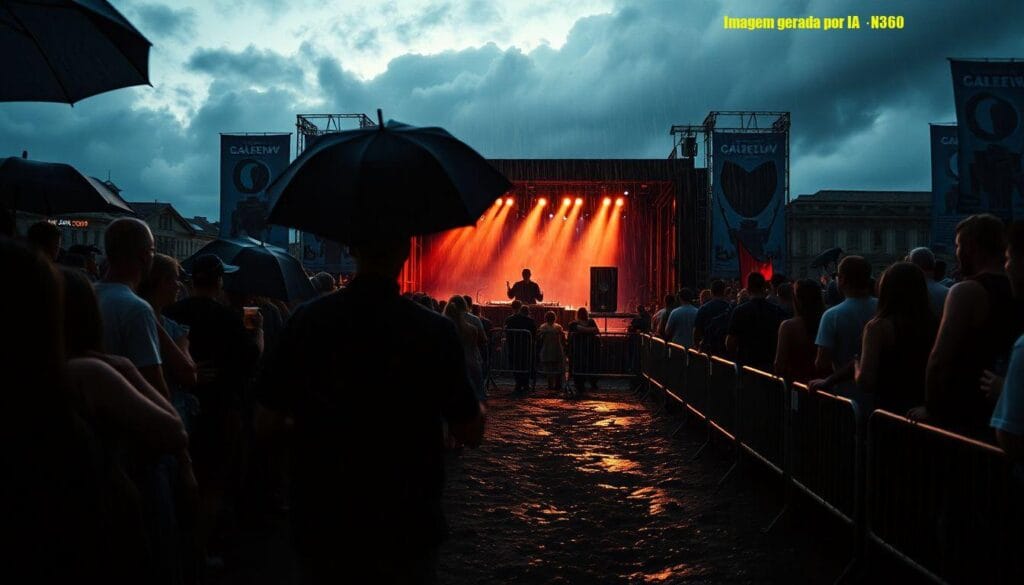 3º dia do Rock in Rio vira baile chuvoso com Calvin Harris
